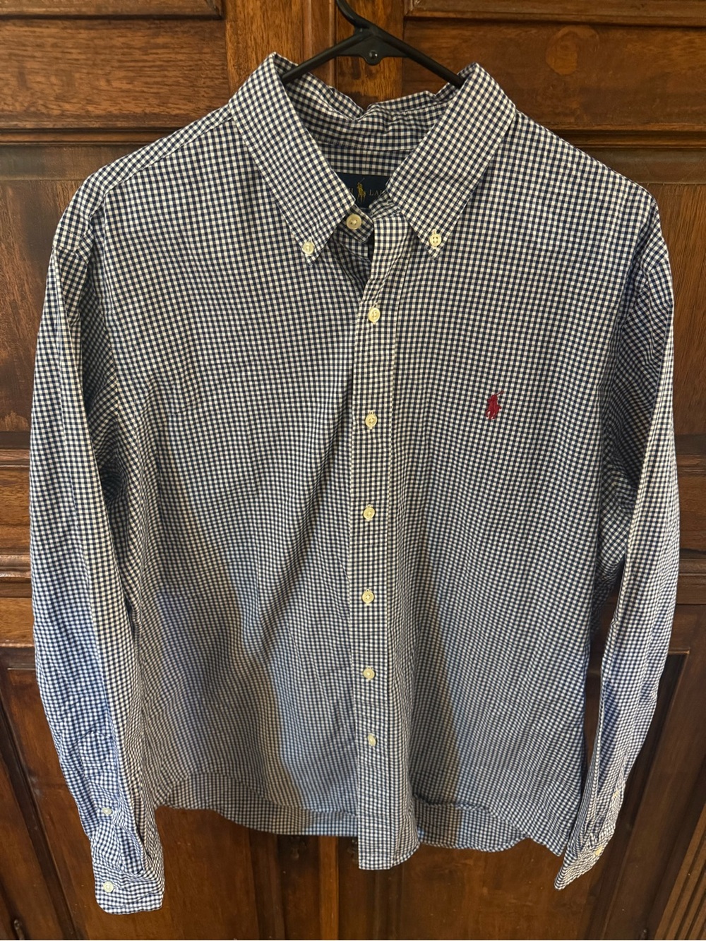 Ralph Lauren Blue Label Shirt Men's Large Long Sleeve Button Down Collar Cotton